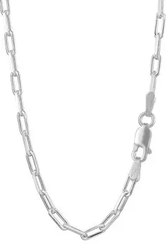 Джин-но Серебро длинная адзуки ширина длина цепочка простая [Shinjuku Kura] 925, 2-сторонняя огранка, цепочка, прибл.. 3,8 мм, 40-60 см (45см), ожерелье, женское,