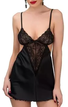 Джина Ночная Рубашка - Черный L/XL прозрачный