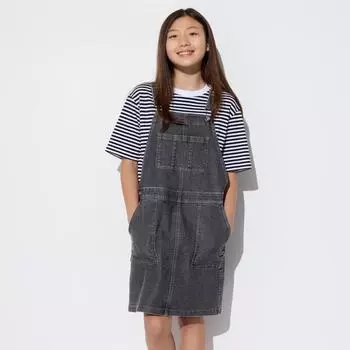 ДЖИНСОВАЯ ЮБКА-ДЖЕМПЕР ДЛЯ ДЕВОЧЕК UNIQLO