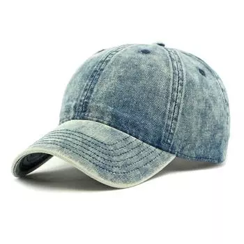 Джинсовая кепка мужская бейсболка женская уличная шляпа от солнца темно-синий