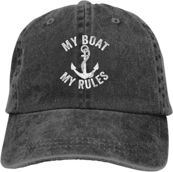 Джинсовая кепка My Boat My Rules 8 Бейсбольная кепка для папы Классическая регулируемая повседневная спортивная кепка для мужчин и женщин Шапки Adjustable