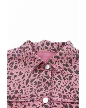 Джинсовая куртка Azura Exchange Print Button Up S розовый