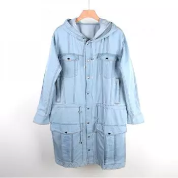 Джинсовая куртка Balmain с капюшоном Safari T065155