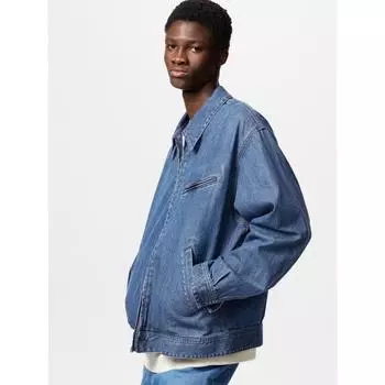 Джинсовая куртка-блузон Uniqlo Zip Up 64 BLUE/MEN S