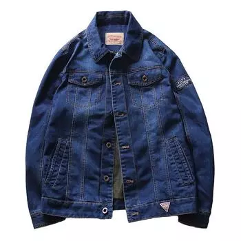 Джинсовая куртка большого размера, повседневная рабочая одежда, джинсовая куртка, куртка M