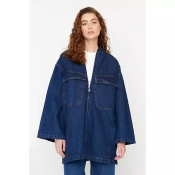 Джинсовая куртка цвета темного индиго