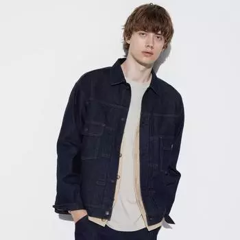 Джинсовая куртка-дальнобойщик UNIQLO