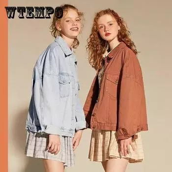 Джинсовая куртка Ins с вышивкой, студентка, весенне-осенняя корейская версия, свободная универсальная куртка с длинными рукавами в иностранном стиле, верхнее пальто Tide L