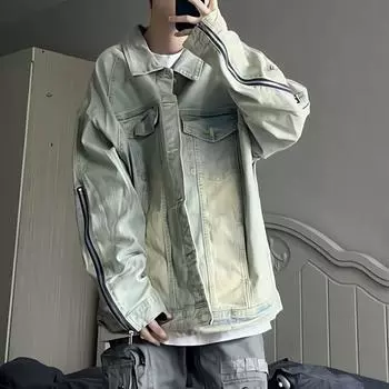 Джинсовая куртка мужская и женская сезонная High Sense Ruffian Handsome Fried Street National Tide Design Sense Niche Jacket Tide M