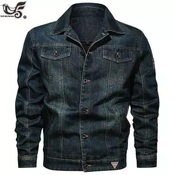 Джинсовая куртка мужская куртка повседневная куртка-бомбер мужская 6XL