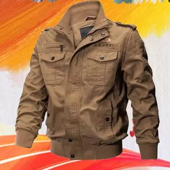 Джинсовая куртка Мужская мода Мотоциклетные джинсовые куртки Мужская повседневная джинсовая куртка Мужская верхняя одежда Пальто M хаки