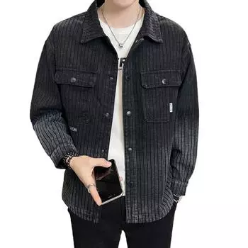 Джинсовая куртка мужская осенняя новая утолщенная свободная куртка-рубашка Tooling M