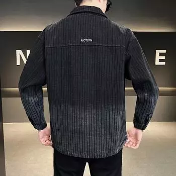 Джинсовая куртка мужская осенняя новая утолщенная свободная куртка-рубашка Tooling M