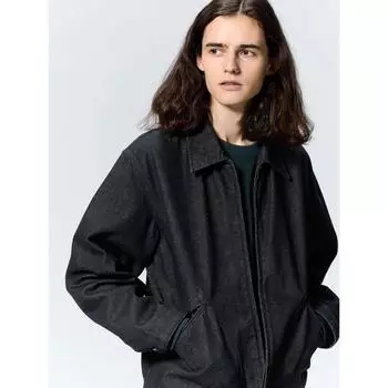 Джинсовая куртка на молнии Gu By Uniqlo 08 DARK GRAY/XS