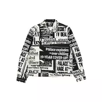 Джинсовая куртка Palace Tabloid Черная верхняя одежда унисекс Разноцветная P23SHT002 M