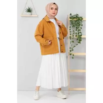 Джинсовая куртка с двумя карманами Tsd5511 Тан