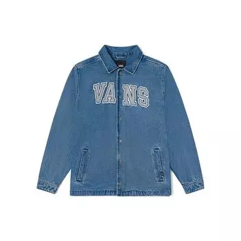 Джинсовая куртка Vans Letter Print Single Button Мужские куртки Washed-Blue VN0007WN7W6 S