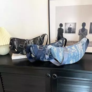 Джинсовая повседневная сумка подмышками, маленькая сумка, сумка через плечо