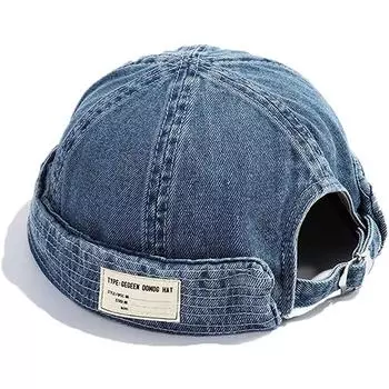Джинсовая шляпа без полей Gorro Hombre Docker Miki для мужчин и женщин в стиле ретро, кепка-бомбер Sailor Melon Snapback, промытая ковбойская тюбетейка
