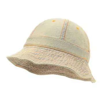 Джинсовая шляпа рыбака Женская винтажная шляпа от солнца Шляпа-ведро жёлтый