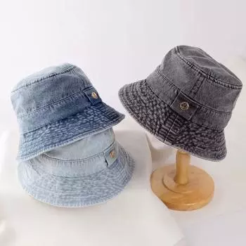 Джинсовая шляпа-ведро женская мода простая солнцезащитная шляпа для раковины стираная старая шляпа от солнца мужская M56-58cm