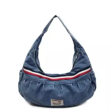 Джинсовая сумка большой вместимости, сумка через плечо, женская сумка-тоут, сумка на плечо для светло-синий