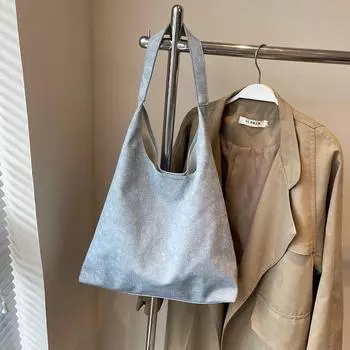 Джинсовая сумка женская 2024 новая модная летняя повседневная сумка через плечо большой вместимости сумка-тоут классная сумка для поездок на работу серый