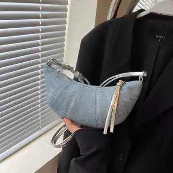 Джинсовая сумка Женская сумка через плечо Сумка через плечо Маленькая сумка для мобильного телефона чёрный