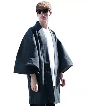 Джинсовая ткань Haori Yukata Yukata Dot Grey 3L 8(8)