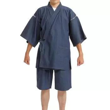 Джинсовая ткань Jinbei Denim Тонкая джинсовая ткань Мягкая ткань Jinbei Navy L [Edoten] Мужская 4,5 унции (100% хлопок) Окрашенная пряжа тёмно-синий