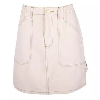 Джинсовая юбка цвета экрю с натуральной строчкой рала Женский LA PETITE ETOILE 36 бежевый