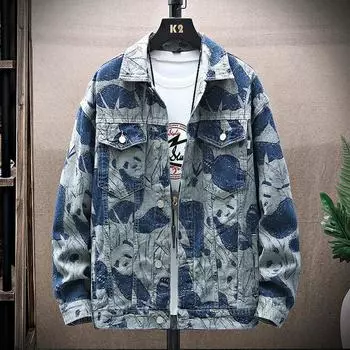 Джинсовая верхняя одежда Мужская джинсовая верхняя куртка ANSICARD +Hong Kong Fashion Label+A8293