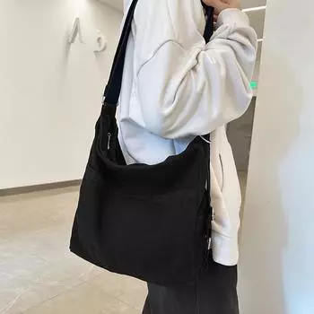 Джинсовая вместительная универсальная сумка через плечо для мальчиков и девочек, повседневный японский рюкзак, модная портативная сумка-мессенджер для занятий светло-синий