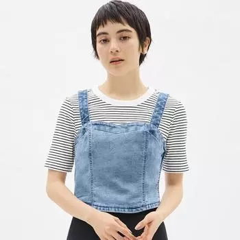Джинсовое бюстье GU by Uniqlo