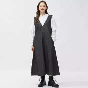 Джинсовое платье-джемпер GU by Uniqlo