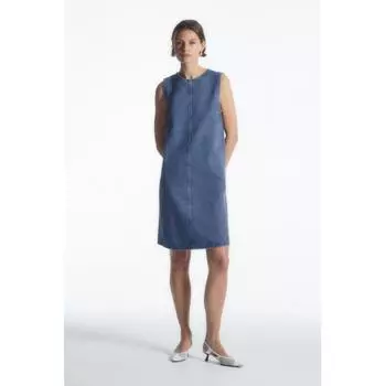 Джинсовое платье прямого кроя COS Japan со вставками