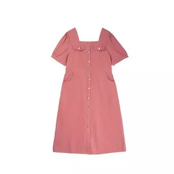 Джинсовое платье с квадратным вырезом Double Heaven 2024 Лето Большой размер - Стиль D010AB 4XL