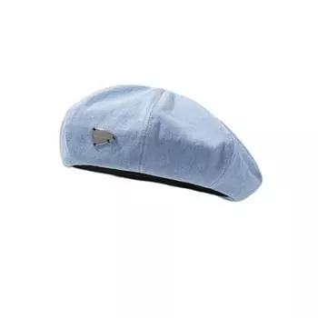 Джинсовые береты для женщин, легкие дышащие повседневные однотонные эстетические регулируемые береты