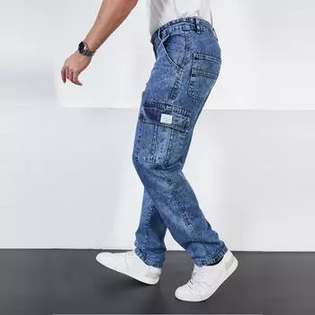 Джинсовые брюки-карго DeepSEA Baggy свободного покроя 2407009