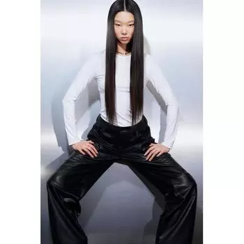 Джинсовые брюки карго HM черные