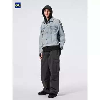 Джинсовые брюки-карго Uniqlo Gu Super Wide 08 DARK GRAY/MEN S