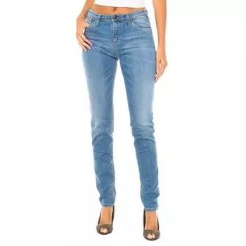 Джинсовые брюки с эффектом потертости 3Y5J28-5D0TZ женщина 25-USA синий
