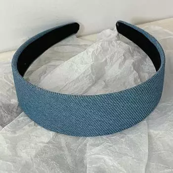 Джинсовые повязки на голову с широкими полями 4 см для женщин, для повседневного шопинга, для фиксации волос, аксессуары, классические женские повязки для волос для девушек
