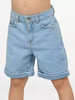 Джинсовые шорты для мальчиков с эффектом потертости и потертостью льда