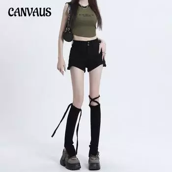 Джинсовые шорты с высокой талией для женщин, летние эластичные супер короткие шорты Tide XS синий