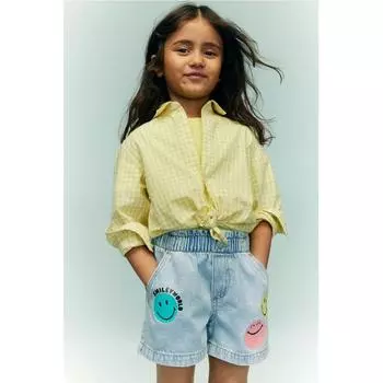 Джинсовые шорты свободного кроя HM Light Denim Blue SmileyWorld