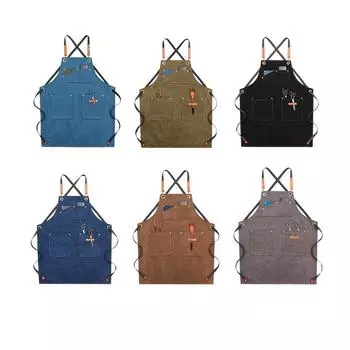 Джинсовый комбинезон для парикмахера, фартук для чайного магазина с молоком One Size темно-синий