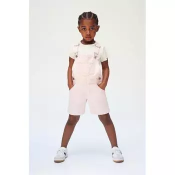 Джинсовый комбинезон HM светло-розовый