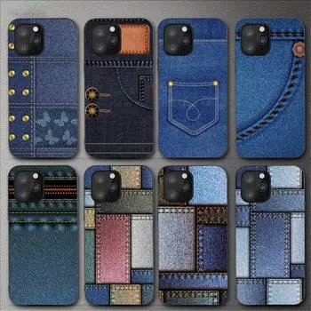 Джинсовый ковбойский джинсовый чехол для телефона с принтом для Iphone 11 12 Mini 13 14 Pro Xs Max X 8 7 6s Plus 5 Se Xr Shell iPhoneXSMAX