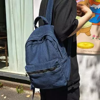 Джинсовый рюкзак в японском стиле с художественным и туристическим стилем, студенческий рюкзак Ins, уличная мода, универсальный рюкзак для путешествий
